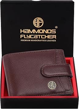 HAMMONDS FLYCATCHER Wallet for Men Leather Original, Mens Wallet, Leather Wallets for Men Stylish, Bi-Fold Wallets for Man, 5 Card Slots, Easy Access Card Slots, Coin Pocket, Gift for Mens - Redwood on Amazon.ae - Price Tracker