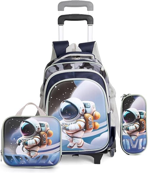 School Bag,Children School Bag Student Backpack with Pencil Bag, Lunch bag, Trailer, 3D cartoon pattern Large volume Waterproof Bookbag and for 3-10 Year Elementary Kindergarten على Amazon.ae - متتبع الأسعار