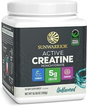 Sunwarrior Active Creatine Monohydrate Powder | Support Brain & Cognition - Promote Strength - Build Muscle Mass | Micronized & Easily Mixes 300g Tub (60 Serve) | Unflavored Vegan Keto Friendly on Amazon.ae - Price Tracker
