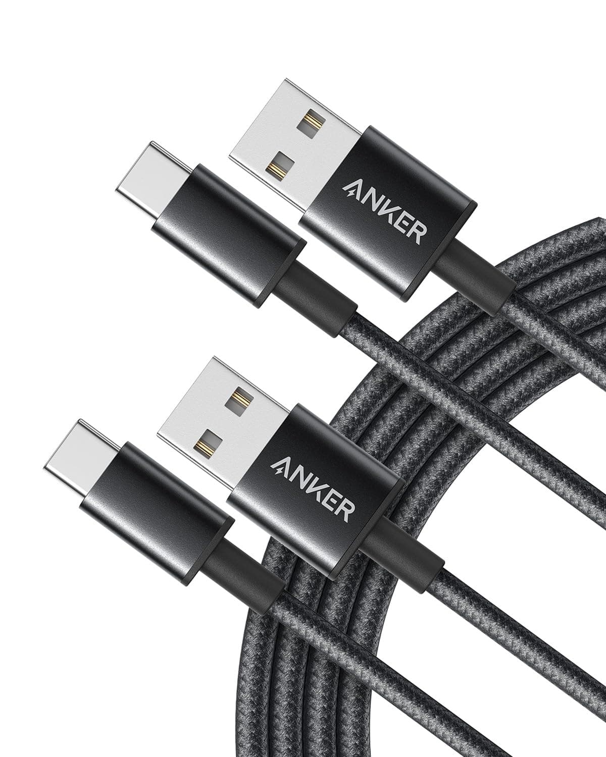 Anker USB C Cable, [2-Pack, 6ft] USB A to USB C Charger Cable, Premium Nylon USB A to Type C Charger Cable Fast Charging for iPhone 17/16, Samsung S24/23, Huawei, Xiaomi, Vivo, Oppo (USB 2.0, Black) on Amazon.ae - Price Tracker
