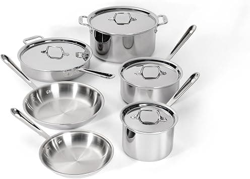 All-Clad 401599 Stainless Steel Tri-Ply Bonded Dishwasher Safe Cookware Set 10-Piece Metallic 401488 on Amazon.ae - Price Tracker