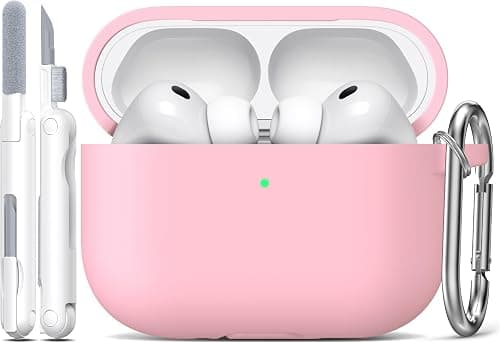 R-fun حافظة AirPods Pro 3 (2025)، جراب حماية من السيليكون الناعم متوافق مع Apple AirPods Pro الجيل الثالث (كابل USB-C) للنساء والرجال مع مجموعة تنظيف وسلسلة مفاتيح، زهري على أمازون - دليلك لأفضل العروض