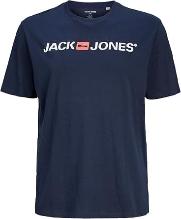 Jack & Jones mens Corp Logo Crew Neck Plus Size T-Shirt (pack of 1) on Amazon - Best Deal Finder