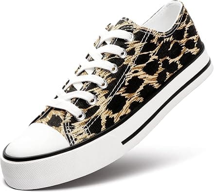 Womens Canvas Sneakers High Top Lace ups Casual Walking Shoes on Amazon.ae - Price Tracker