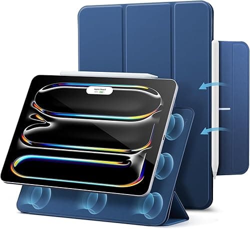 ESR for iPad Pro 11 inch Case M5/M4 (2025/2024), Powerful Magnetic Attachment, Slim Trifold Stand Case, Supports Pencil Pro and Pencil (USB-C), Durable Protection, Rebound Series, Blue on Amazon.ae - Price Tracker