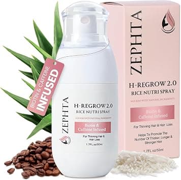 H-Regrow Hair Growth Spray – With Rice Water, Biotin, Aloe Vera, Caffeine, and Ginger – Hair Growth Product for Men and Women – For Thinning Scalp - Best Deal Finder