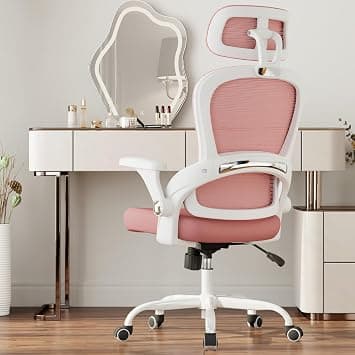 TRALT Office Chair - Ergonomic Office Chair with Back Support, Computer Chair - Home Office Desk Chairs, 330lbs Wide Seat Big and Tall Office Chairs with Headrest, Comfy Desk Chairs (Pink) on Amazon.ae - Price Tracker