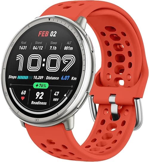 Silicone Watch Bands for Amazfit Active 2 /Active, Soft Sport Breathable Replacement Wristband Strap for Amazfit GTS 4/4 mini/3/2 mini/2e on Amazon.ae - Price Tracker