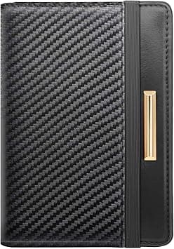 Passport Holder Cover Travel RFID Blocking Passport Cover Rose Gold Cute Flowers Passport Wallet with Elastic Band for Women, Black02, Minimalist on Amazon.ae - Price Tracker