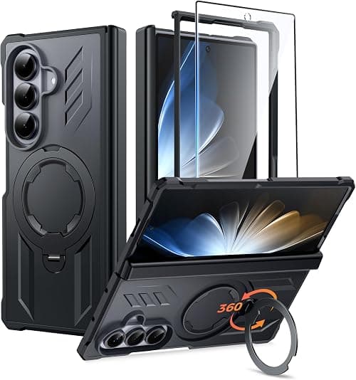 FNTCASE for Samsung Galaxy Z-Fold-7 Case: [360 Spin Magnetic Ring Kickstand] [Compatible for MagSafe] [Screen Protector] Heavy Duty Mil-Grade Protection Samsung Galaxy Z Fold7 Case with Stand Black on Amazon.ae - Price Tracker