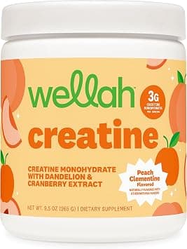 Wellah Creatine for Women - Creatine Monohydrate with Dandelion & Cranberry Extract (50 Servings, Clementine Peach) - Best Deal Finder