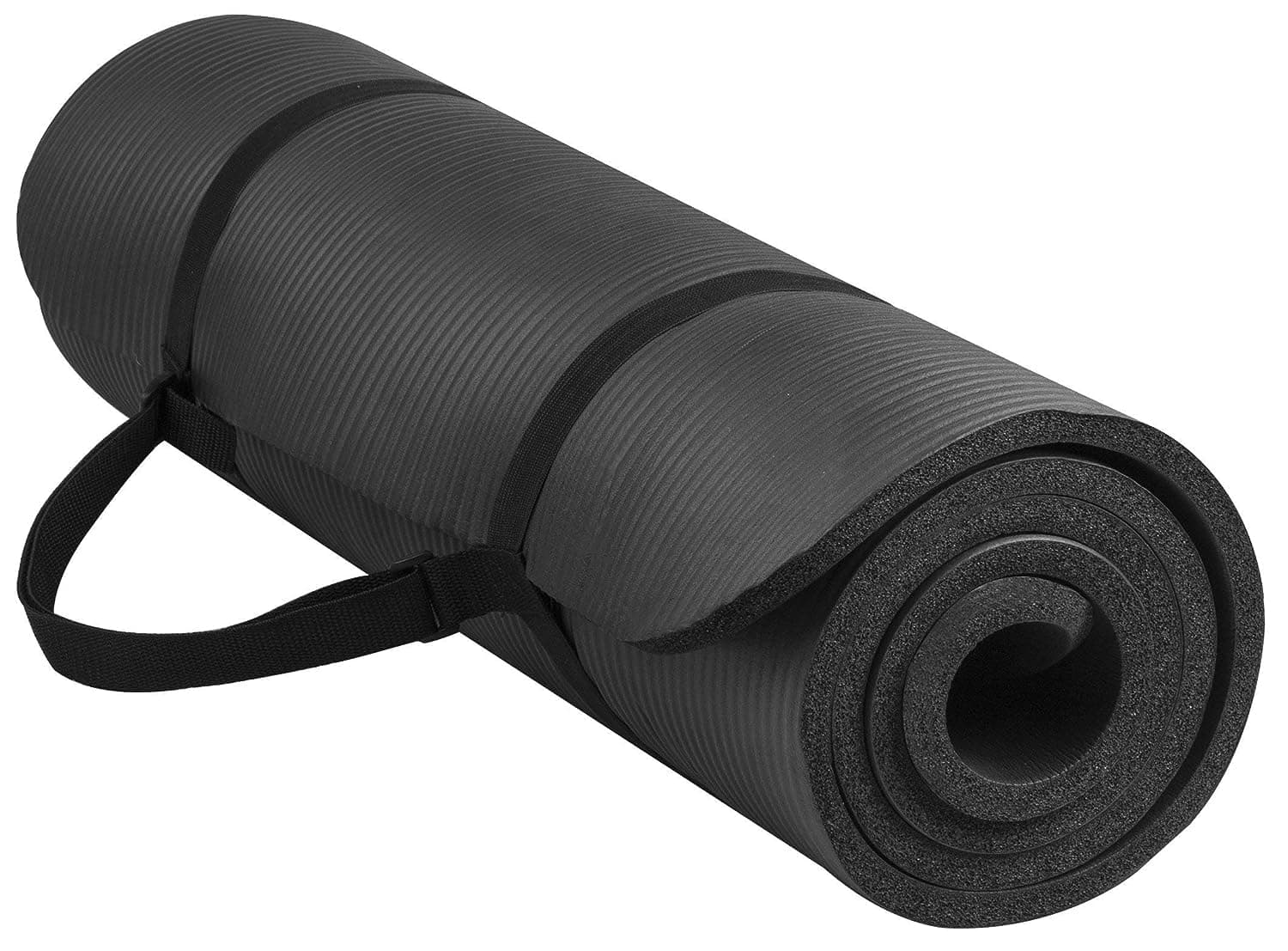 Dorsa Non Slip Yoga Mat 10Mm Thick Nbr Gym Home Mat Exercise Mat Sport Mat 183 X 61Cm Black on Amazon.ae - Price Tracker