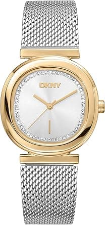 DKNY DK1L082M0055 Evening Crystal Stainless Steel Analog Wrist Watch for Women, 30 mm Case Size, White/Silver on Amazon.ae - Price Tracker