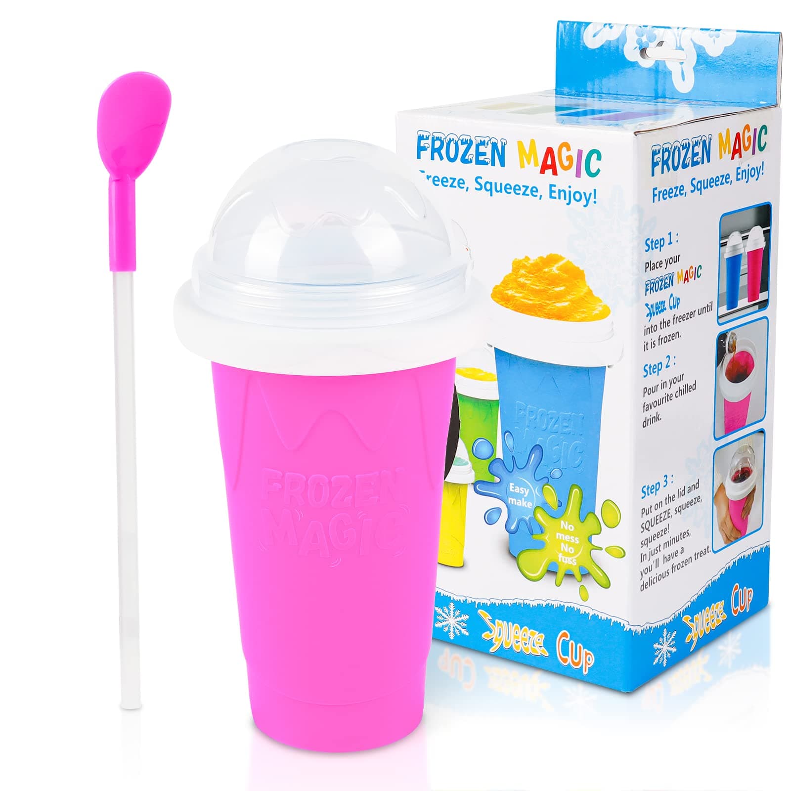 Defsedar DIY Slushy Maker Cup, Quick Frozen Magic Slushie Cup,Portable Double Layers Cool Slushee Maker For MilkShake,Juice,Ice Cream Make & More,Super Fun & Cool Stuff Gift For Everyone (Pink) on Amazon.ae - Price Tracker