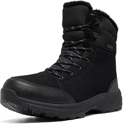 SHULOOK Men's Snow Boots Waterproof Warm Fur Lined Winter Hiking Boot Non-slip Outdoor Ankle High-top Shoes Work Hiker Trekking Trail on Amazon.ae - Price Tracker