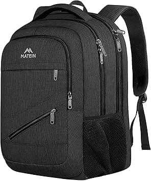 MATEIN 17 Inch Laptop Backpack for Men, Professional Business Computer Bag with Multiple Organization Pockets, Water Resistant College Notebook Daypack for Traveling On Airplane, Black - Amazon.ae Price Tracker