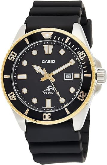 Casio Men's MDV106-1AV 200 M WR Black Dive Watch (MDV106-1A) on Amazon.ae - Price Tracker
