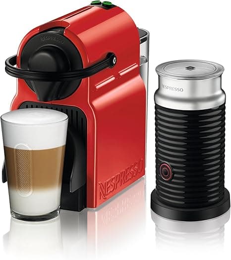 Nespresso Inissia coffee machine Bundle with Aeroccino 3 by Nespresso, Ruby Red - UAE Version on Amazon.ae - Price Tracker