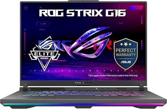 ASUS ROG Strix G16 Gaming Laptop (UAE Version) | 16"FHD+ 165Hz Display, AMD Ryzen 9 8940HX, NVIDIA RTX5070 Ti 12GB GDDR7, 32GB RAM, 1TB SSD, Win11 - Eclipse Gray [G614PR-RV003W] على Amazon.ae - متتبع الأسعار