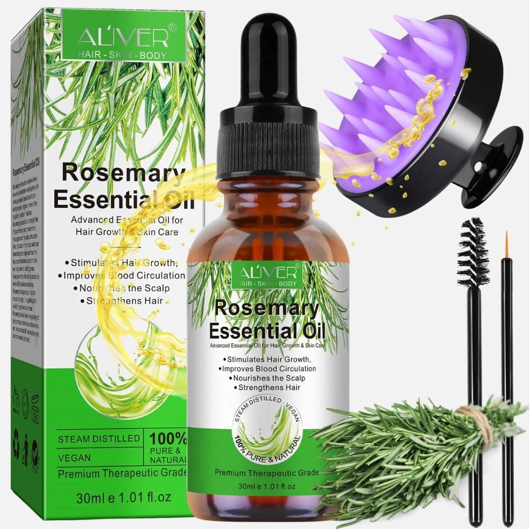 NIKITA.VIVI Rosemary Essential Oil with Hair Scalp Massager (30ml), 100% Pure Natural & Organic Rosemary Oil for Hair Growth Repair Dry Damaged Hair, Hair Loss Scalp Treatment Rosemarys Oils Women Men on Amazon.ae - Price Tracker
