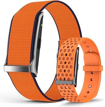 Smart Bracelet, Wearable Activity & Fitness Tracker Band, 24H Sleep Tracker, All-Day Continuous Heart Rate Blood Pressure Stress HRV Monitor, 173 Sport Modes Smart Wristband with 2 Bands (Orange) على Amazon.ae - متتبع الأسعار