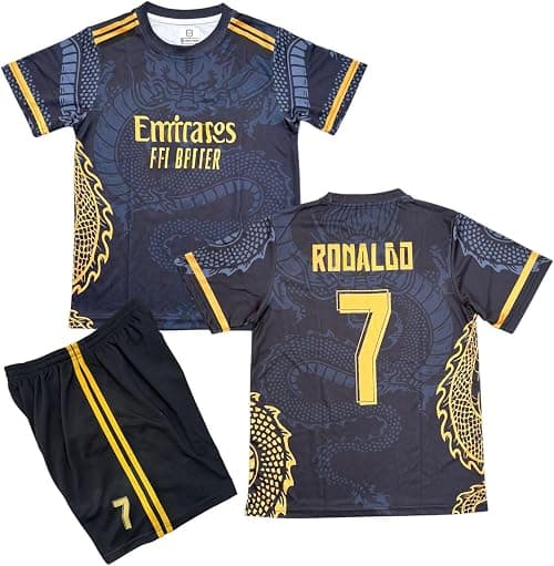 New Season Madrid RO'NALDO #7 Dragon Football jersey Soccer Uniform fan football No #7 Dragon kit with Short Kids and Youth Sizes. على Amazon.ae - متتبع الأسعار