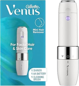 Gillette Venus Mini Facial Hair Remover for Women Face, Portable Electric Shaver, Face Shaver, Electric Razor, Face Hair Removal for Women, Dermaplaning Tool, Face Razors for Women, Trimmer for Women على Amazon.ae - متتبع الأسعار