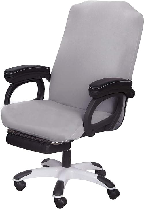 SARAFLORA Office Chair Cover- Medium, Silver Grey- Removable Computer Chair Cover for Office Chair with Zipper for Universal Rotating Chair Desk Chair Cover Chair Seat Washable Protector for Pets on Amazon.ae - Price Tracker
