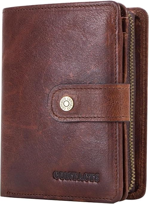 FANDARE Fashion Wallet Men Women RFID Short Genuine Leather Wallet with 12 x Credit Card Slots 1 x Coin Pocket for Travel, Party, Wedding, Business Wallet on Amazon.ae - Price Tracker