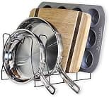 Simple Houseware (Bronze) - Kitchen Pot Lid Rack Holder Organiser, Bronze - Best Deal Finder