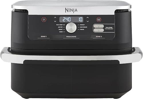 Ninja Foodi FlexDrawer Hot Air Fryer, Dual Zone, Converts to MegaZone 10.4L, 7-in-1, Dual Zone, with Little to No Oil, Non-Stick Dishwasher Safe Parts, Black AF500EU on Amazon - Best Deal Finder