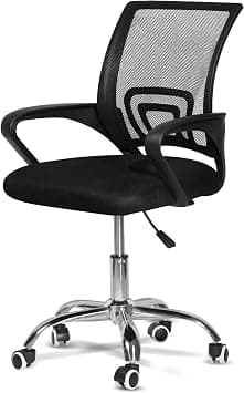 SKY-TOUCH Office Chair Breathable Mesh Computer Chair with Lumbar Support, Height Adjustable Desk Chair with Armrest for Home Office Study - 49x56x95cm on Amazon.ae - Price Tracker