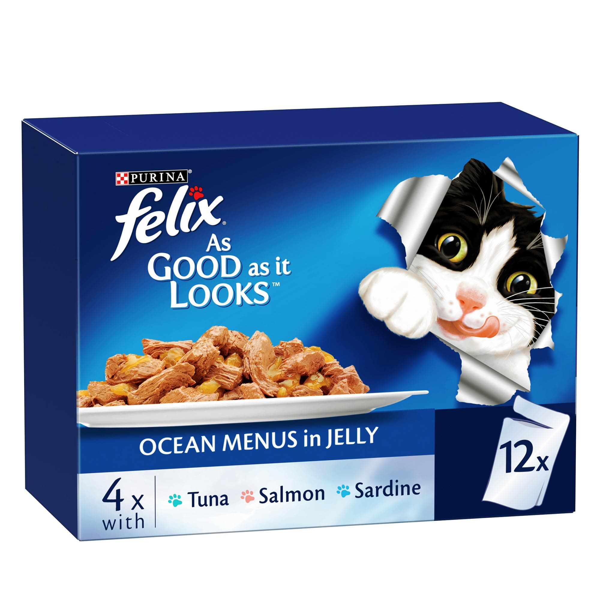 PURINA Felix as Good as it Looks Ocean Menus Wet Cat Food Pack - 12X85G on Amazon.ae - Price Tracker