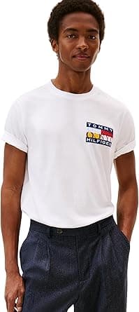 Tommy Hilfiger mens Th Colour Flag Tee Mw0mw40006 S/S T-Shirt (pack of 1) on Amazon.ae - Price Tracker