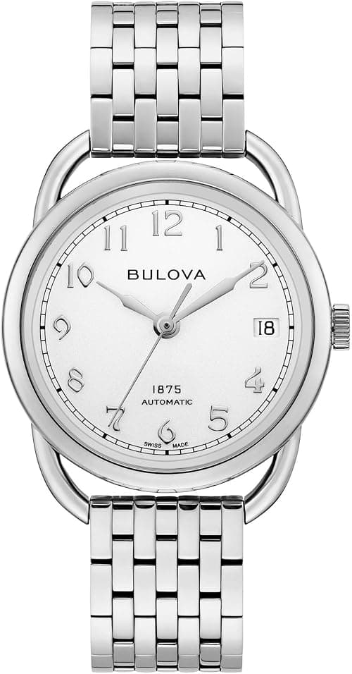 Bulova Ladies' Joseph Commodore Limited Edition Automatic Stainless Steel Watch 34.4mm - 96M153 على Amazon.ae - متتبع الأسعار