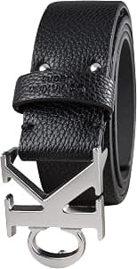 Calvin Klein Men's Logo Plaque Jeans Belt Belt - Best Deal Finder