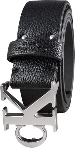 Calvin Klein Men's Logo Plaque Jeans Belt Belt - Best Deal Finder