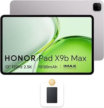 HONOR Pad X9b Max 13-Inch Tablet with 2.5K 120Hz Display, 6GB RAM+128GB, 10100mAh Battery with 45W Fast Charging, IMAX Enhanced, Quad Speakers, With Free Inbox Flip Cover, WiFi, Space Grey على Amazon.ae - متتبع الأسعار