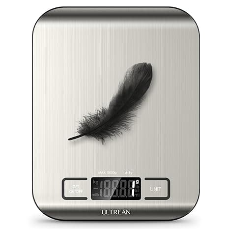 Ultrean Digital Food Scale, High Precision Kitchen Scale, Measures in Grams and Ounces for Cooking and Baking, 5 Units with Tare Function, Stainless Surface (Batteries Included) - Silver - Amazon.ae Price Tracker