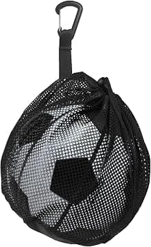 Single Ball Bag, Mesh Carry Bag with Clip, Zipper Pocket for Various Sport Balls, Sport Equipment Storage, Drawstring Sling Back with D-rings for Carrying Basketball Soccer Volleyball Rugby على Amazon.ae - متتبع الأسعار