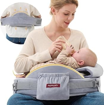 Momcozy CozyPro Nursing Pillow - All Around Lumbar & Arm Support - Safety Guard, Firm & Springy Memory Foam-Stable, Ergonomic Support, Easier Breastfeeding, Wider Cushion, Adjustable, Removable Cover على Amazon.ae - متتبع الأسعار