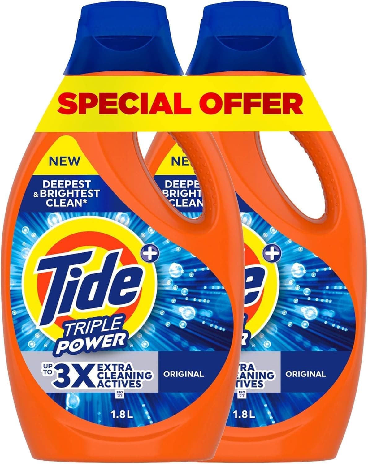 Tide Triple Power Original Liquid Detergent 1.8L x 2, Dual Pack on Amazon.ae - Price Tracker