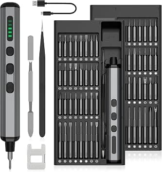 Electric Precision Screwdriver Set 68 in 1, Battery Precision Screwdriver Set with 64 Magnetic Multi-Bits, Cordless Hand Tools Kit for Phone Camera Laptop Watch Glasses and More on Amazon.ae - Price Tracker