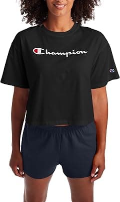 Champion womens The Cropped Tee T-Shirt (pack of 1) - متتبع أسعار Amazon.sa