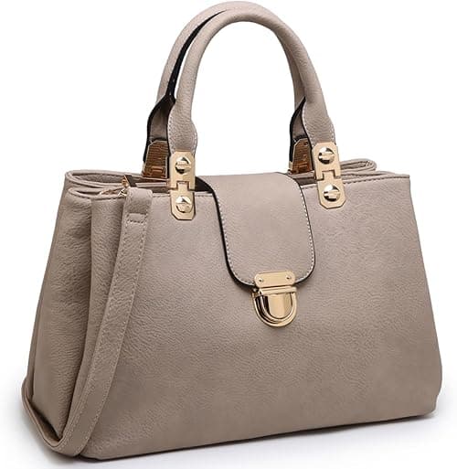 Dasein Women Satchel Handbags Top Handle Purse Medium Tote Bag Vegan Leather Shoulder Bag on Amazon.ae - Price Tracker