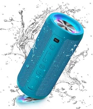 Ortizan Bluetooth Speaker, Portable Wireless Bluetooth Speakers With Led Light, Louder Volume & Enhanced Bass, IPX7 Waterproof, 30H Playtime, Durable Loud Speaker Bluetooth for Travel, Outdoor - Blue - Best Deal Finder