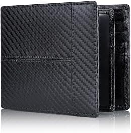 Mens Wallet RFID Genuine Leather Bifold Wallets For Men, ID Window 16 Card Holders Gift Box - Best Deal Finder