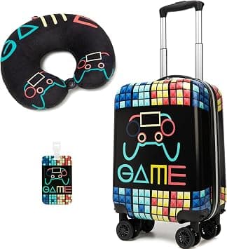 Kids Suitcase Set for Boys Hardside Luggage with Spinner Wheels 2 Piece 16inch Toddler Suitcase for Boys Travel Carry on Luggage Airline Approved on Amazon.ae - Price Tracker