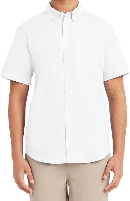 Nautica mens School Uniform Short Sleeve Performance Oxford Button-down Shirt Button Down Shirt (pack of 1) on Amazon.ae - Price Tracker