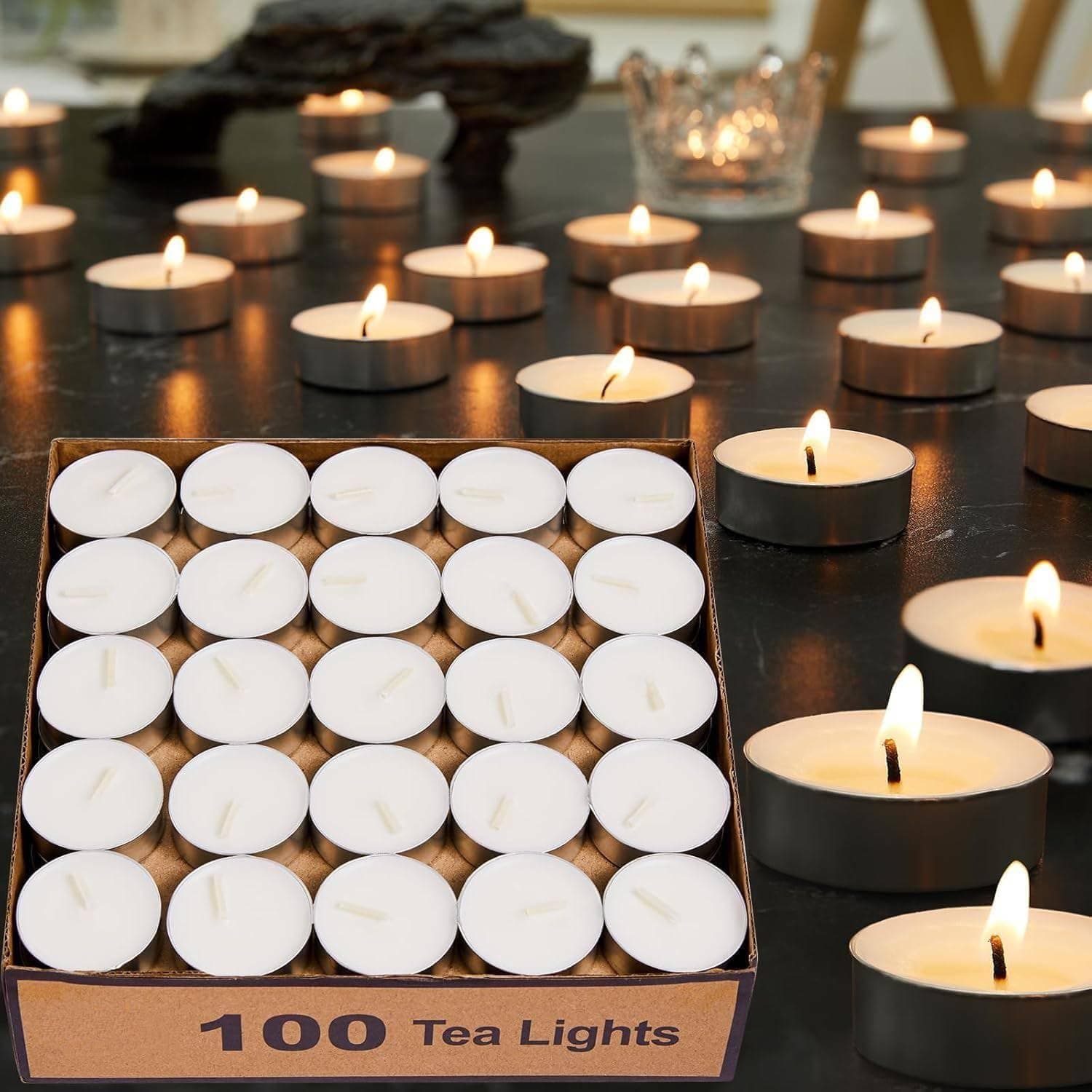 MOMENT Tealight Candles - Giant 100, Packs - White Unscented European Votive Smokeless Tea Lights for Shabbat, Weddings, Christmas, Home Decorative on Amazon.ae - Price Tracker